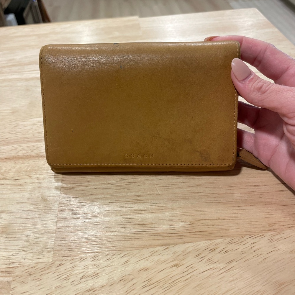 Coach Tan Leather Wallet